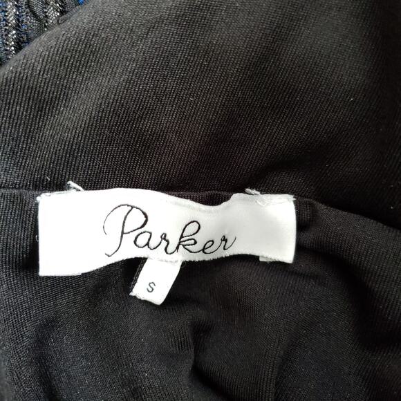 Parker Jaden Dress Body Con Cut Out Back Blue Mini Halter Neck Women Small - Picture 9 of 11